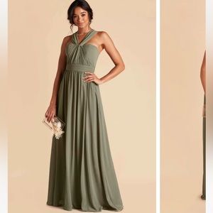 Birdy Grey Grace Convertible Dress Chiffon Moss Green Size XXL